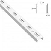 MW-2201 Профиль перфорированный 2400*17*30мм. S=1.2мм. Цвет: Белый матовый